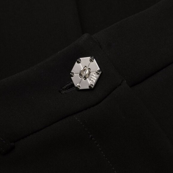 NWT Philipp Plein Couture Elegant Flair Dress Trousers Size 10 12 Black - Picture 4 of 16